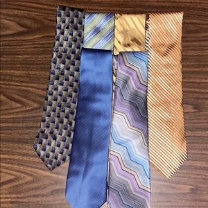 Van Heusen Men's Tie Collection - Navy, Gold, Orange, Purple
